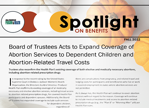 Fall 2022 Spotlight on Benefits Newsletter Now Available